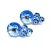 TREVIA bedugós fülbevaló - 21 mm (light sapphire)