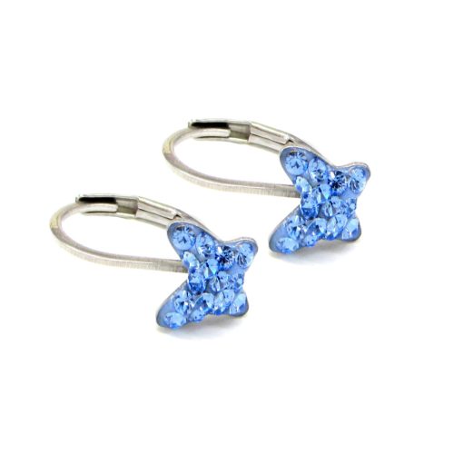 APRÓKÖVES PILLANGÓ fülbevaló - light sapphire (2 éves kortól 12 éves korig)