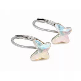   PILLANGÓ kapcsos fülbevaló - crystal effect (2 éves kortól 12 éves korig)