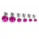 TRIUM SHINE fülbevaló szett – fuchsia (bepattintós) 8 mm, 5 mm, 4 mm