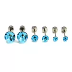 TRIUM SHINE fülbevaló szett – light turquoise (bepattintós) 8 mm, 5 mm, 4 mm