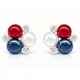 ÓRIÁS TRIPLA bedugós fülbevaló - 16 mm (tengerész kék-fehér-piros)
