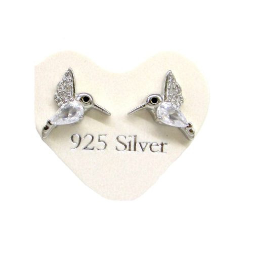 KOLIBRI ezüst fülbevaló - 10 mm (crystal)