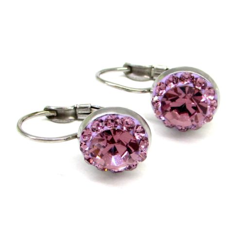 APHRODITÉ kapcsos fülbevaló (light amethyst 8 mm-es)