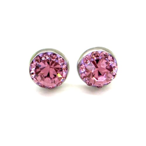 APHRODITÉ bedugós fülbevaló (light amethyst 8 mm-es)