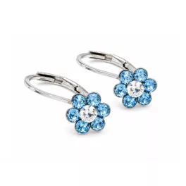  PICI VIRÁG fülbevaló - aquamarine/crystal (2 éves kortól)