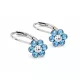 PICI VIRÁG fülbevaló - aquamarine/crystal (2 éves kortól)