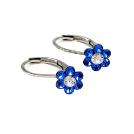 PICI VIRÁG fülbevaló - sapphire/crystal (2 éves kortól)