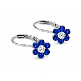 PICI VIRÁG fülbevaló - sapphire/crystal (2 éves kortól)