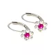 PICI VIRÁG fülbevaló - crystal/fuchsia (2 éves kortól)
