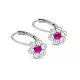 PICI VIRÁG fülbevaló - crystal/fuchsia (2 éves kortól)