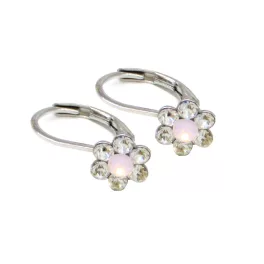  PICI VIRÁG fülbevaló - crystal/rose water opal (2 éves kortól)