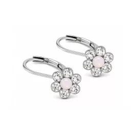   PICI VIRÁG fülbevaló - crystal/rose water opal (2 éves kortól)