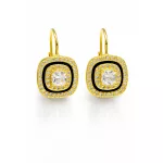 SOGNO DORATO ezüst fülbevaló - 18 mm (arany)