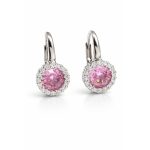 NAPSUGÁR ezüst fülbevaló - 16 mm (rózsaszín)