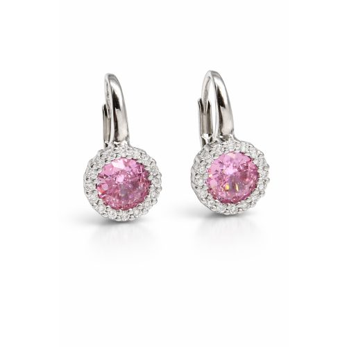 NAPSUGÁR ezüst fülbevaló - 16 mm (rózsaszín)