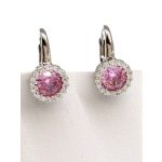 NAPSUGÁR ezüst fülbevaló - 16 mm (rózsaszín)