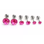TRIUM SHINE fülbevaló szett – rose (bepattintós) 8 mm, 5 mm, 4 mm