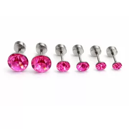  TRIUM SHINE fülbevaló szett – rose (bepattintós) 8 mm, 5 mm, 4 mm