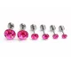 TRIUM SHINE fülbevaló szett – rose (bepattintós) 8 mm, 5 mm, 4 mm