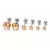 TRIUM SHINE fülbevaló szett – light peach (bepattintós) 8 mm, 5 mm, 4 mm