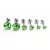 TRIUM SHINE fülbevaló szett – peridot (bepattintós) 8 mm, 5 mm, 4 mm