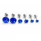 TRIUM SHINE fülbevaló szett – sapphire (bepattintós) 8 mm, 5 mm, 4 mm