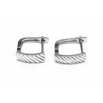 BORDÁZOTT ezüst fülbevaló - 15 mm (széles változat)