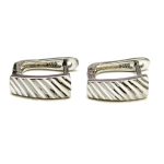 BORDÁZOTT ezüst fülbevaló - 15 mm (széles változat)