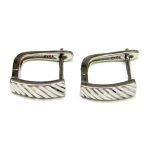 BORDÁZOTT ezüst fülbevaló - 15 mm (széles változat)