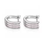 3 SOROS ezüst fülbevaló - 10 mm rózsaszín - (3 éves kortól tinédzser korig)