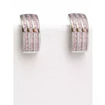 3 SOROS ezüst fülbevaló - 10 mm rózsaszín - (3 éves kortól tinédzser korig)