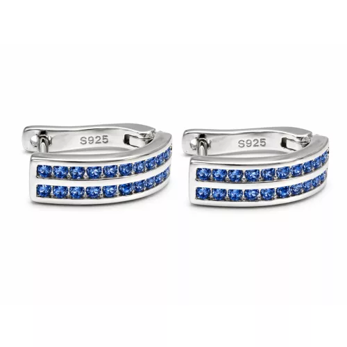 2 SOROS BABA ezüst fülbevaló - kék (fél éves kortól 4 éves korig)