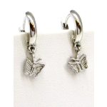 KIS PILLANGÓ KARIKA ezüst baba fülbevaló (fél éves kortól 5 éves korig)