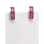 2 SOROS BABA ezüst fülbevaló - fuchsia (fél éves kortól 4 éves korig)