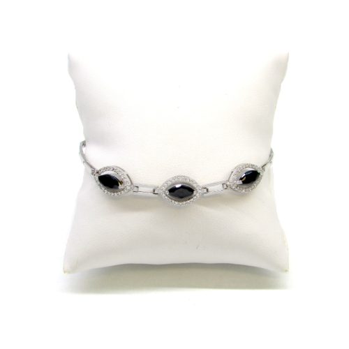 FÉNYCSEPP karkötő fekete (17,5-20,5 cm-ig)