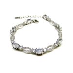 HAJNALFÉNY ezüst karkötő crystal (15,5 -18 cm-ig)