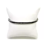 FÉNYÖSVÉNY ezüst karkötő fekete (18 cm)