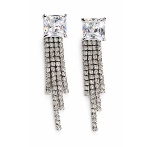 Gocce di Luce bedugós ezüst fülbevaló - 40 mm