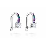 SZÍNES HARMÓNIA ezüst fülbevaló - 16 mm