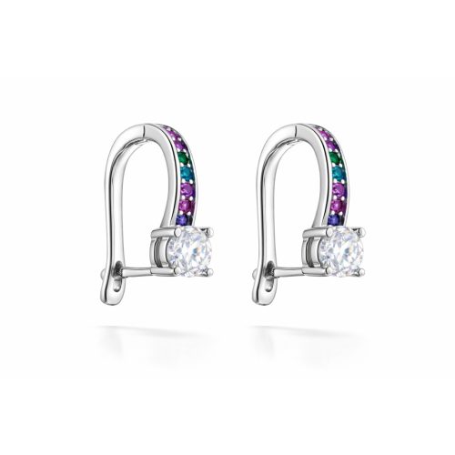 SZÍNES HARMÓNIA ezüst fülbevaló - 16 mm