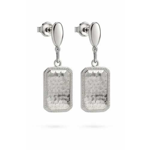 MOZAIK ezüst bedugós fülbevaló - 20 mm