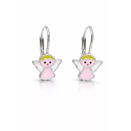 ANGYALKA ezüst fülbevaló (3 éves kortól tinédzser korig)