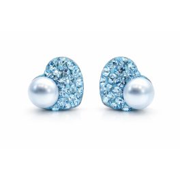   HÉRA GYÖNGYÖS SZÍV bedugós fülbevaló - 10 mm (aquamarine (10 mm)