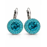 APHRODITÉ kapcsos fülbevaló - 14 mm (blue zircon zöld)