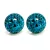 APHRODITÉ bedugós fülbevaló - 14 mm (blue zircon zöld)