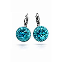 APHRODITÉ kapcsos fülbevaló -12 mm (blue zircon zöld)