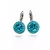 APHRODITÉ kapcsos fülbevaló -12 mm (blue zircon zöld)