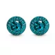 APHRODITE bedugós fülbevaló - 12 mm (blue zircon zöld)