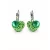 HÉRA GYÖNGYÖS SZÍV kapcsos fülbevaló - 10 mm (peridot)